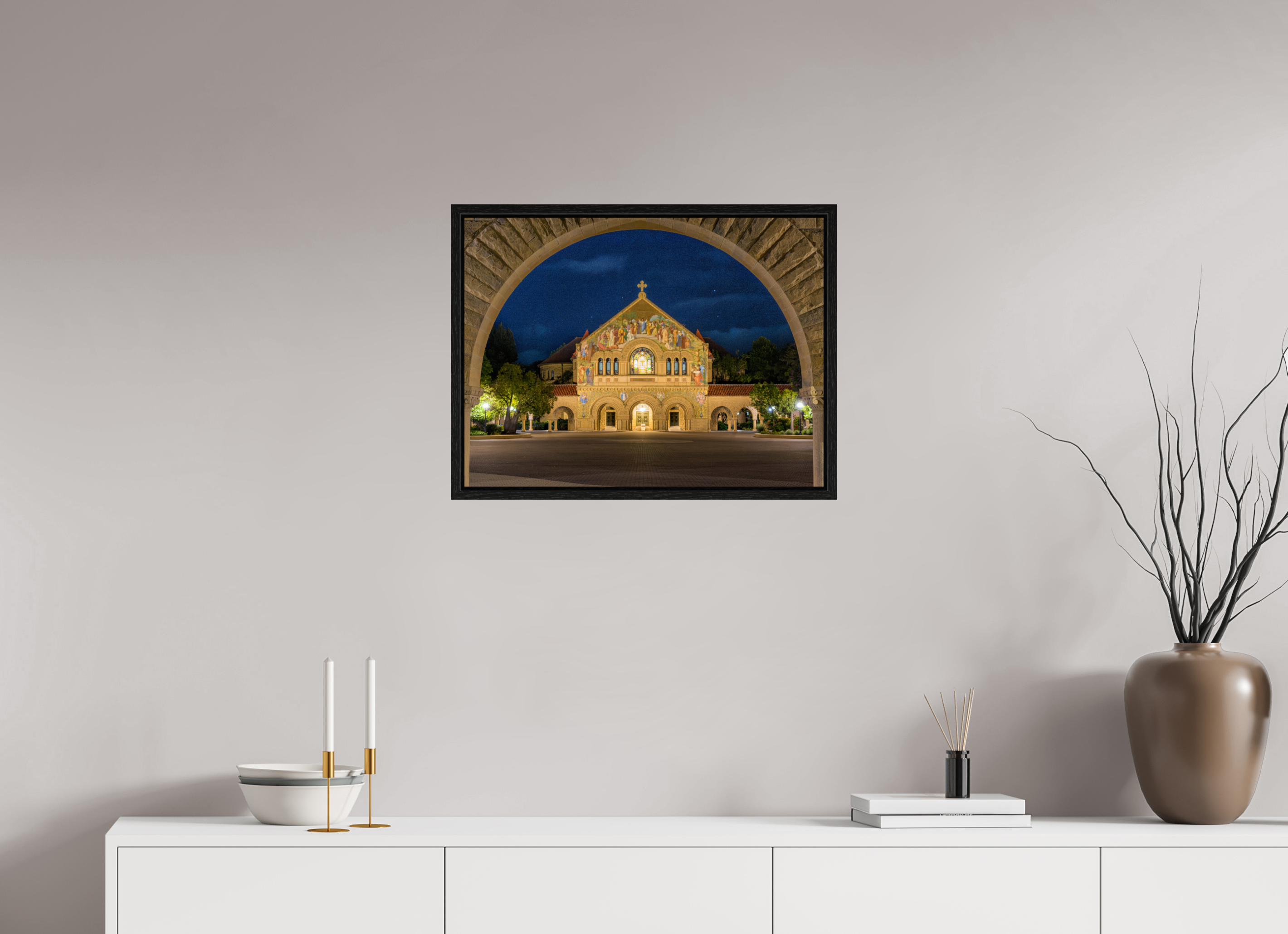 24 x 18″, Floater Frame Stanford Cathedral