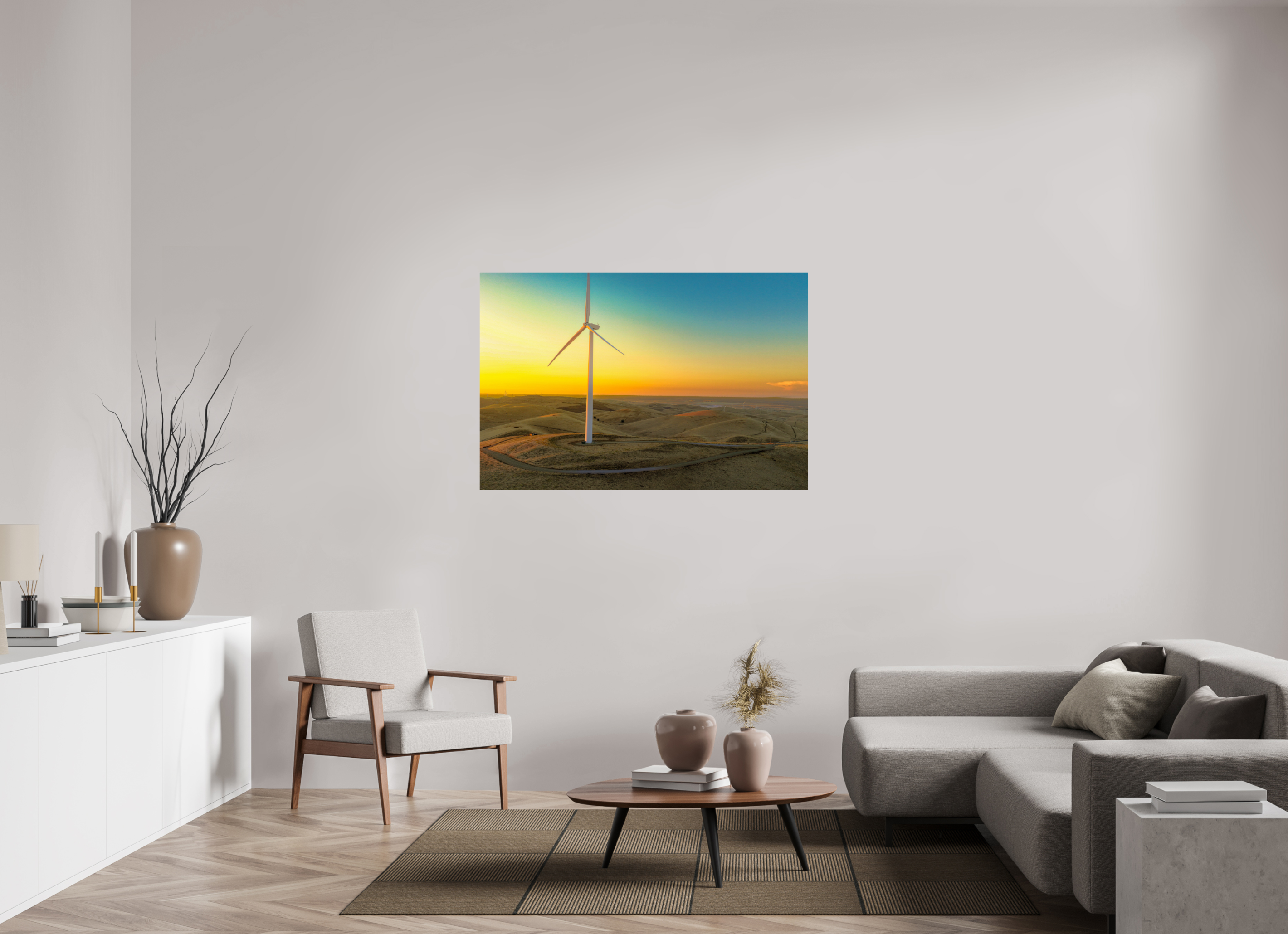52.9 x 35″, Photo Print On Fuji Crystal DP II Sunset Windmill