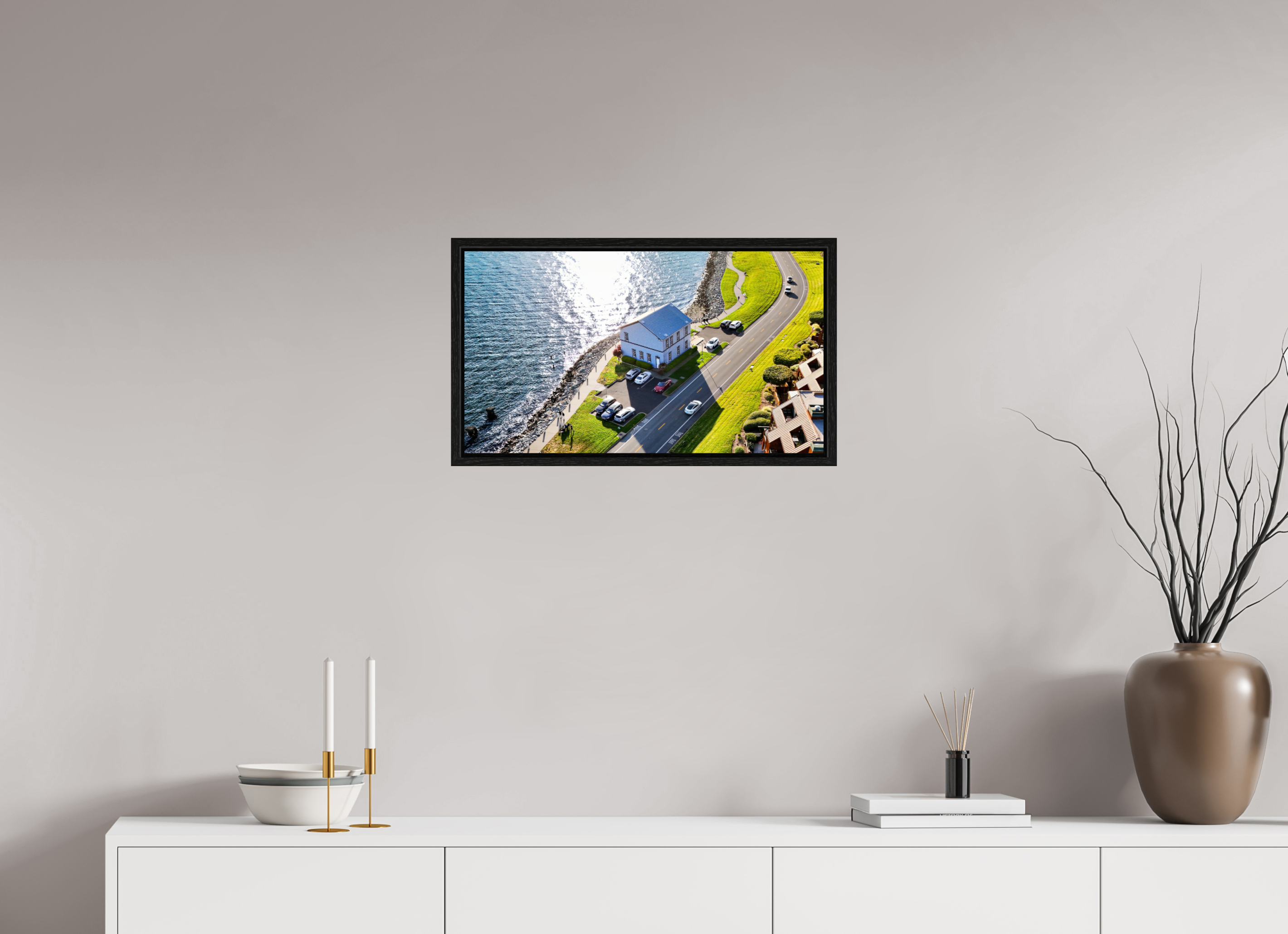 24 x 13.5″, Floater Frame Tiburon Coast
