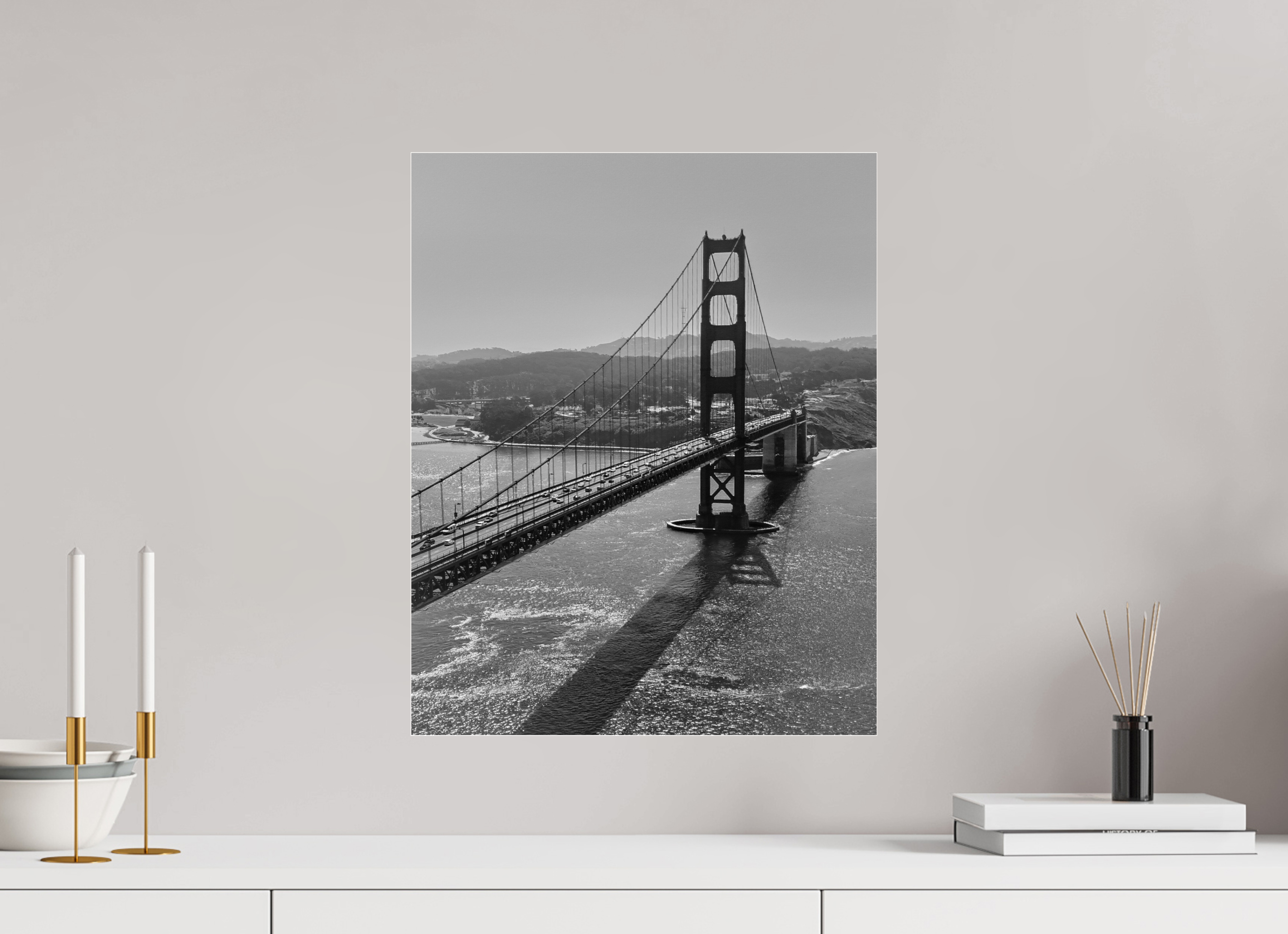 16 x 20″, Photo Print Under Acrylic Glass Vintage Gate Bridge