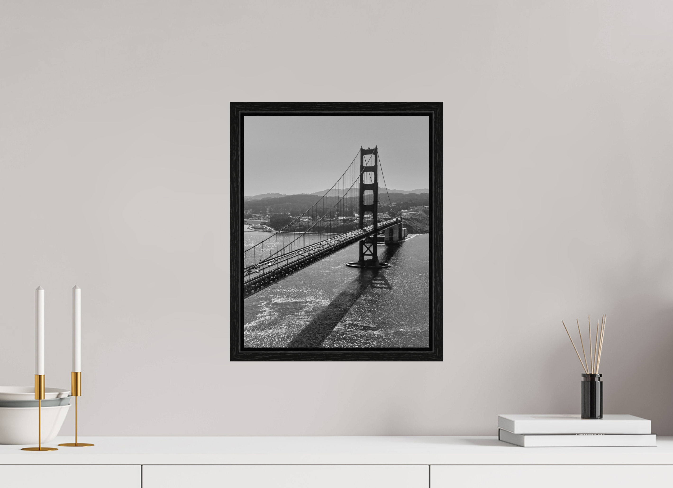 12 x 15″, Floater Frame Vintage Gate Bridge