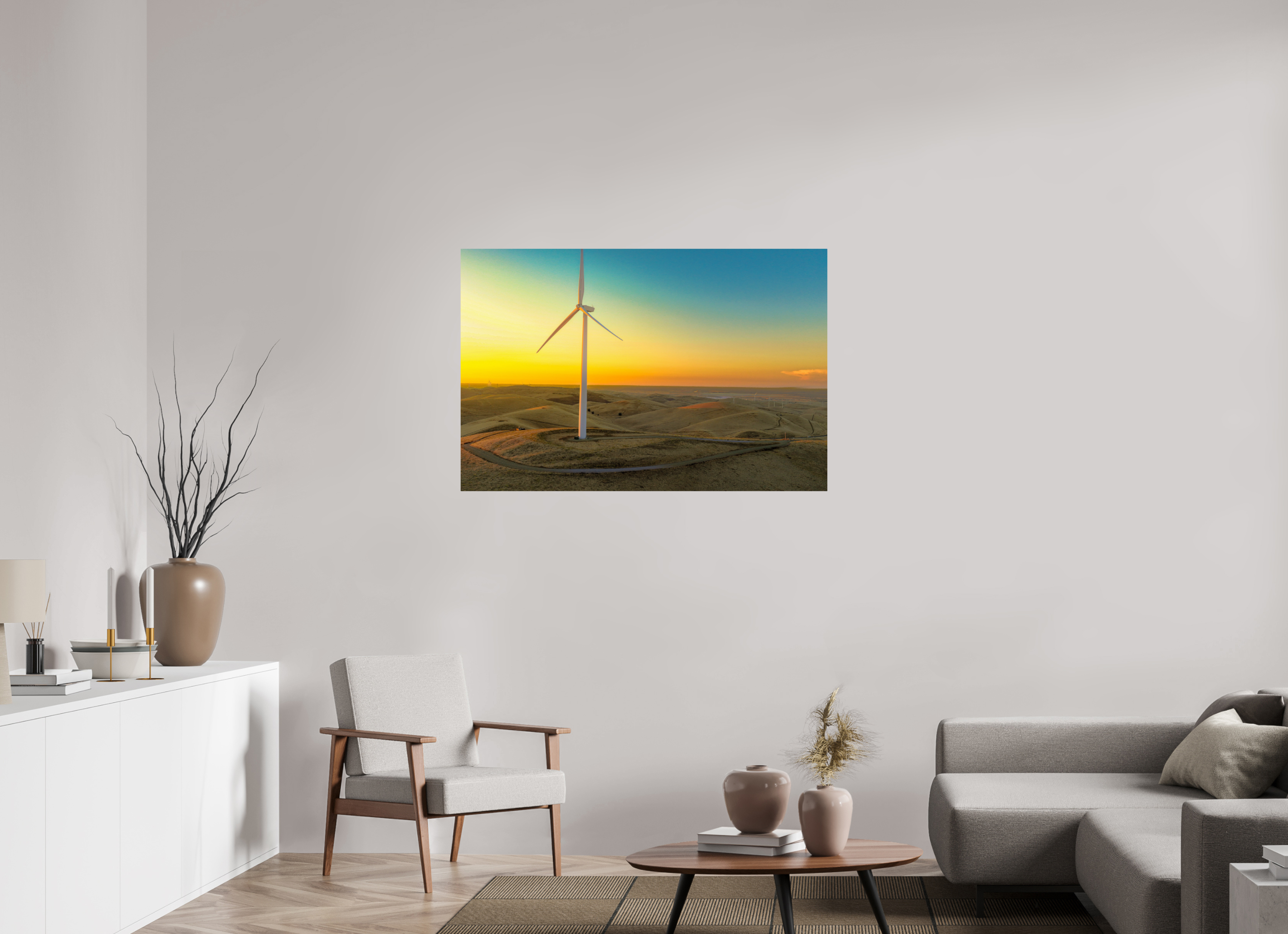 46.9 x 31″, Photo Print On Fuji Crystal DP II Sunset Windmill