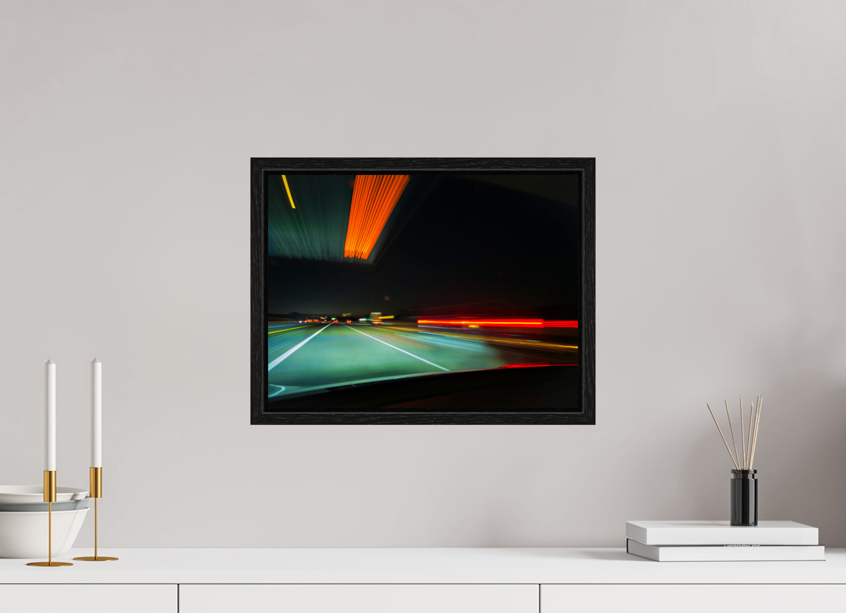 16 x 12″, Floater Frame Midnight Ride