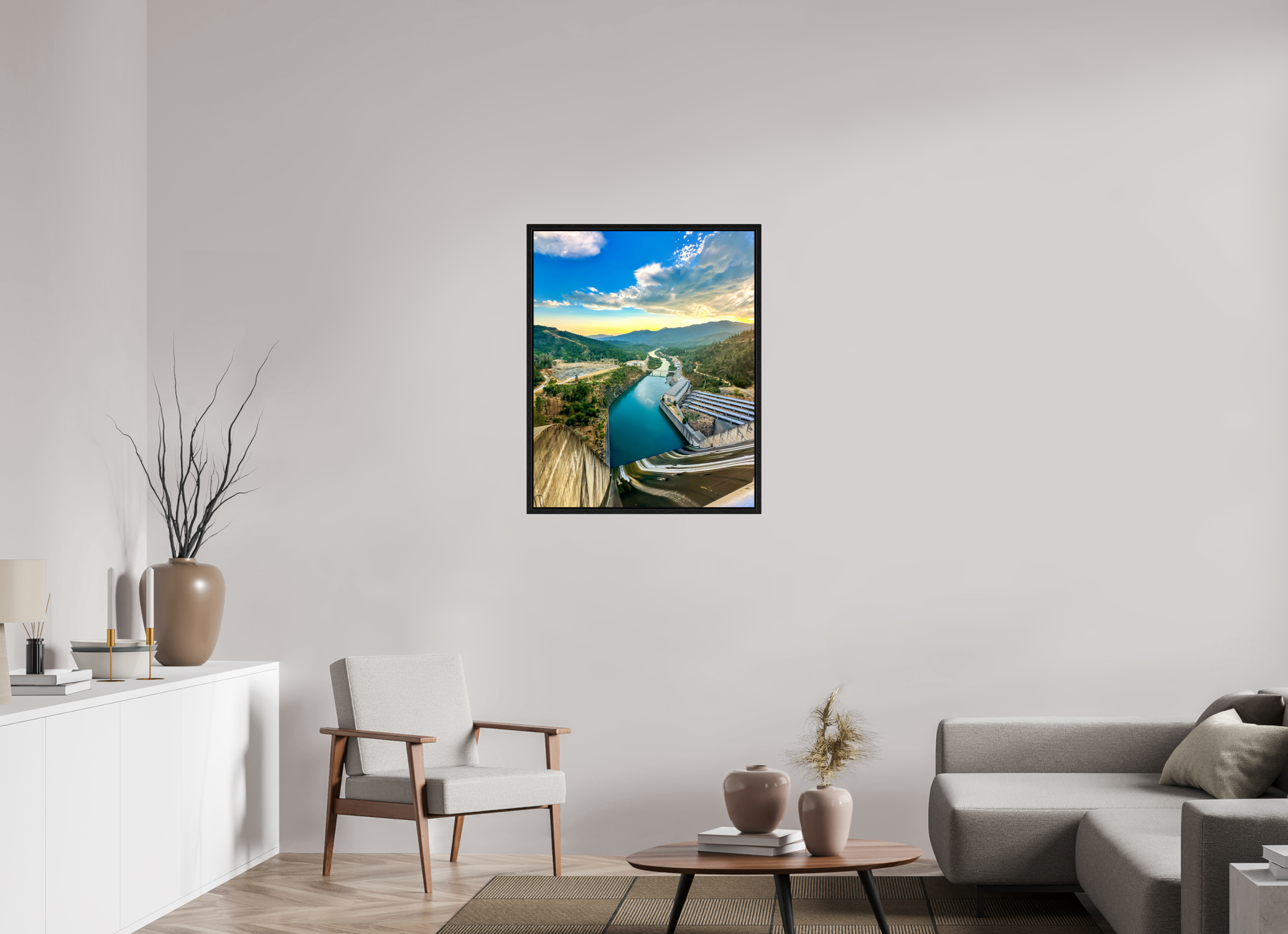 28 x 35″, Floater Frame Shasta lake