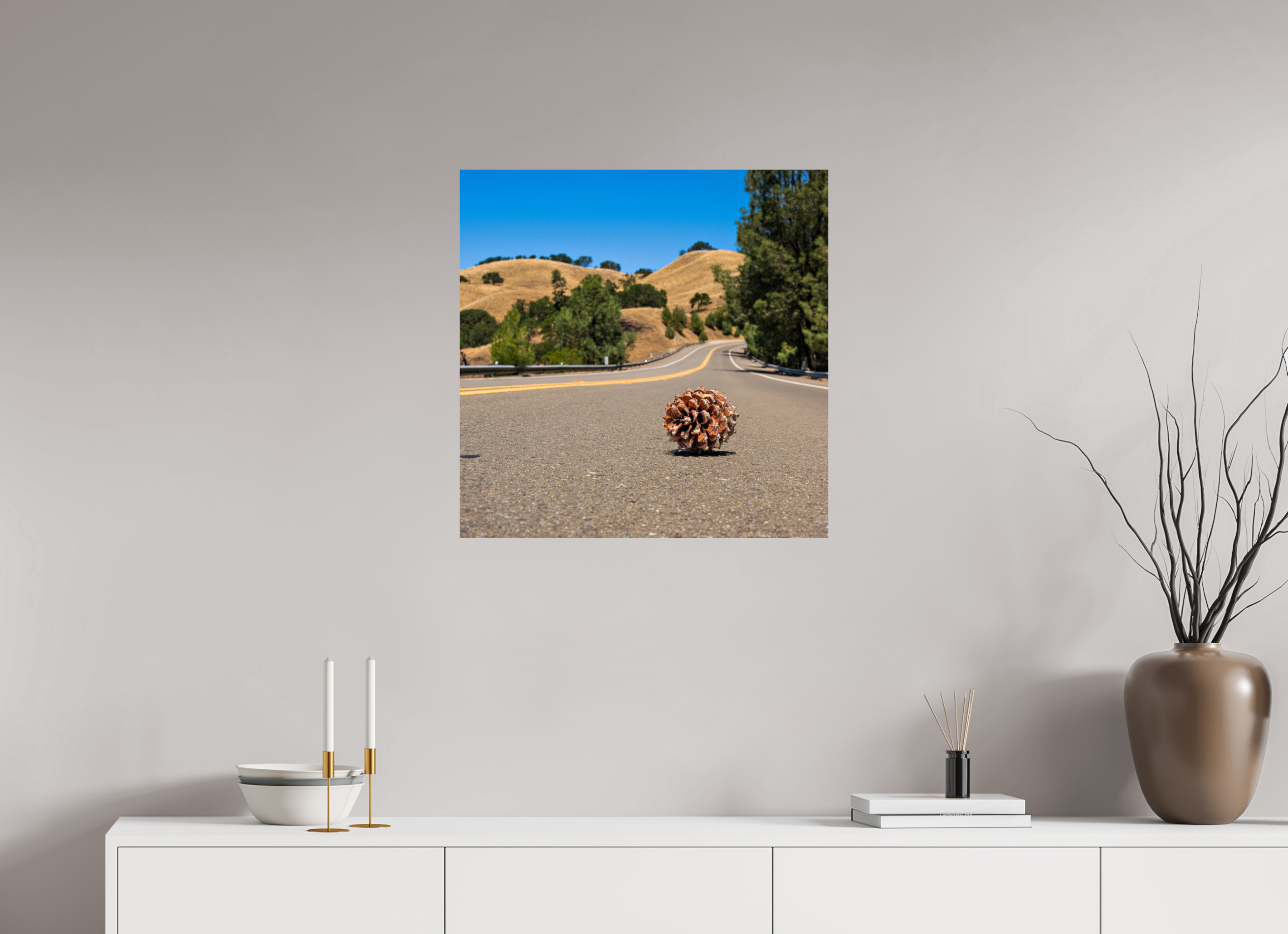 25 x 25″, Photo Print On Fuji Crystal DP II Lonely Road