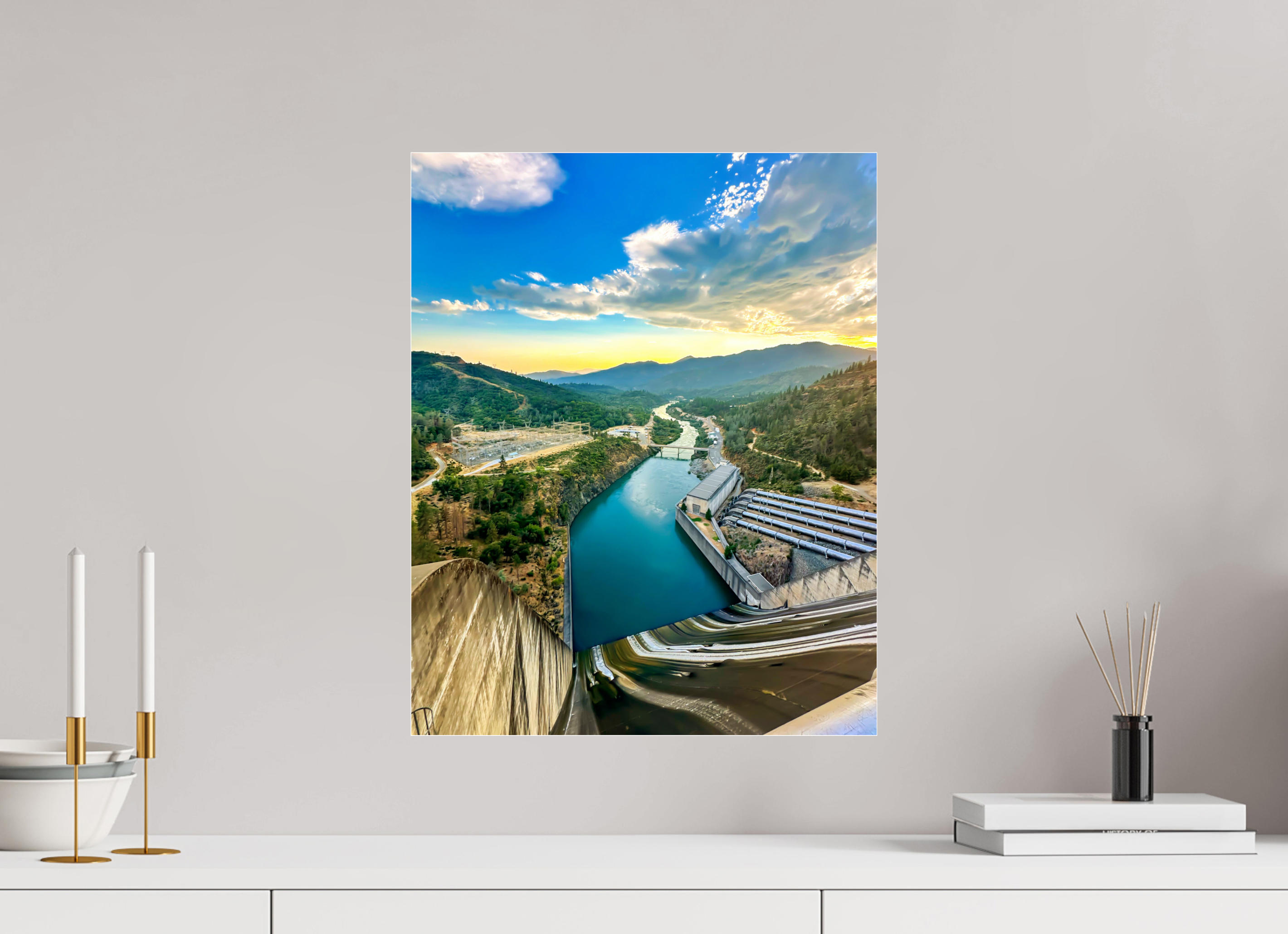 16 x 20″, Photo Print Under Acrylic Glass Shasta lake