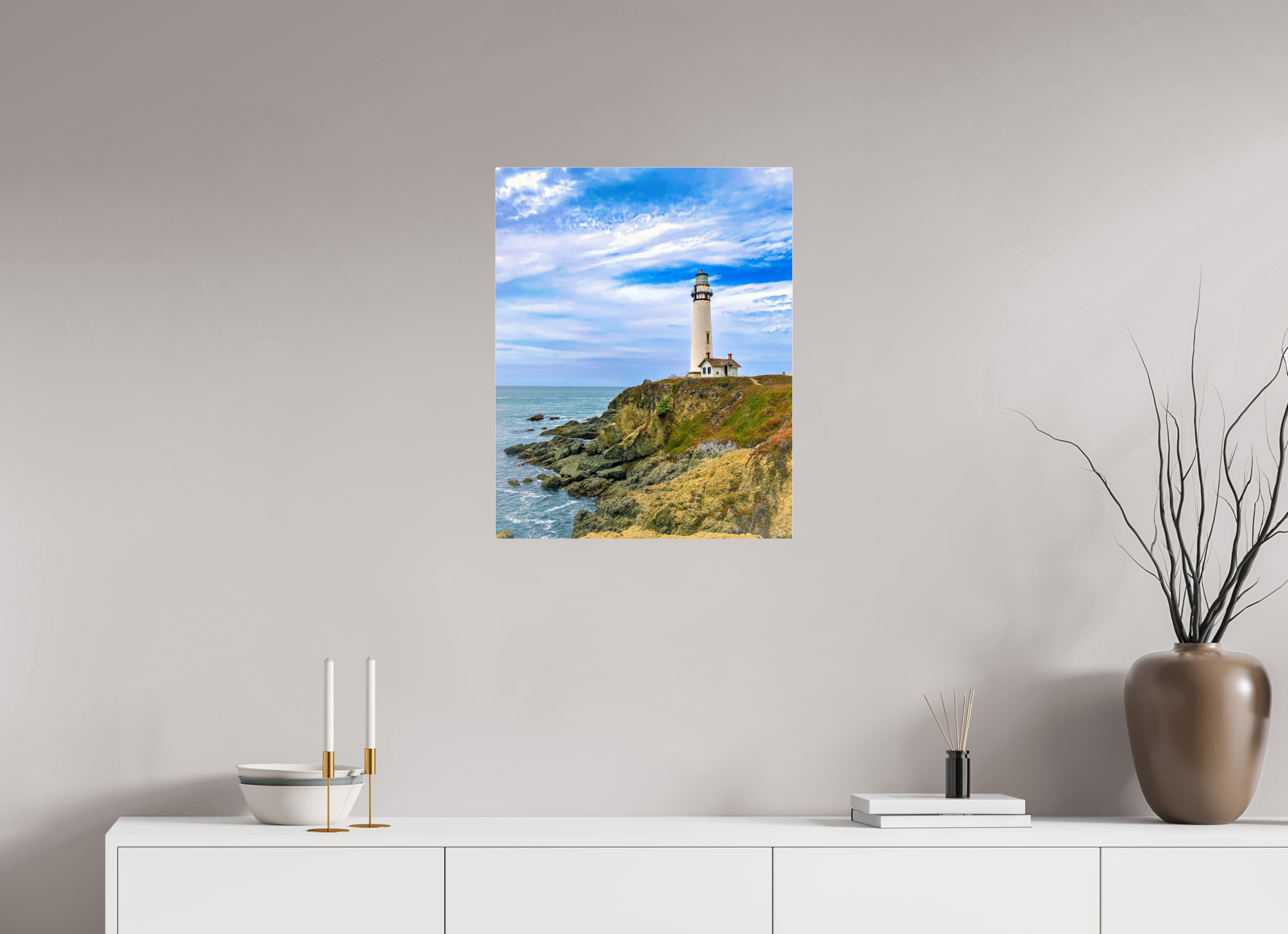 20 x 25″, Photo Print Under Acrylic Glass Pigeon Peak Lighthouse