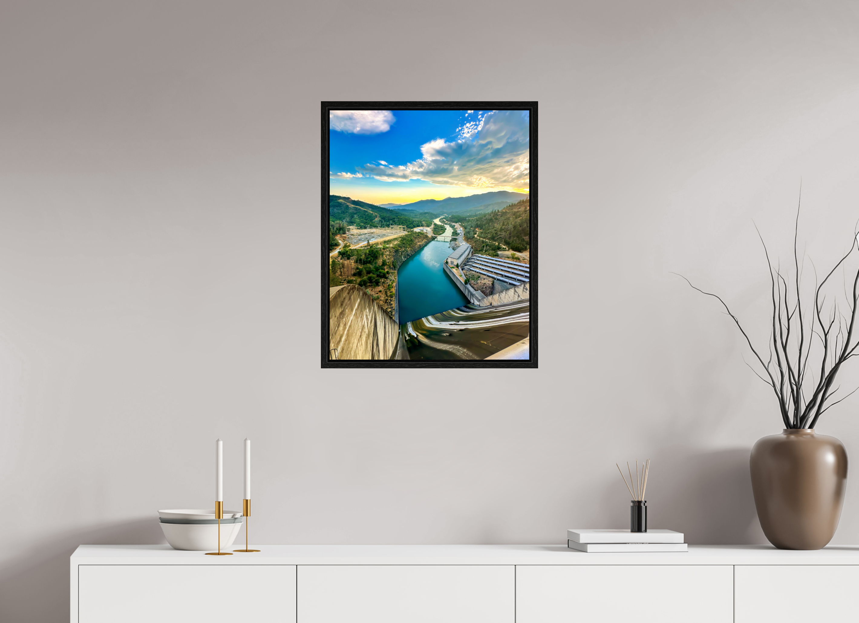 20 x 25″, Floater Frame Shasta lake
