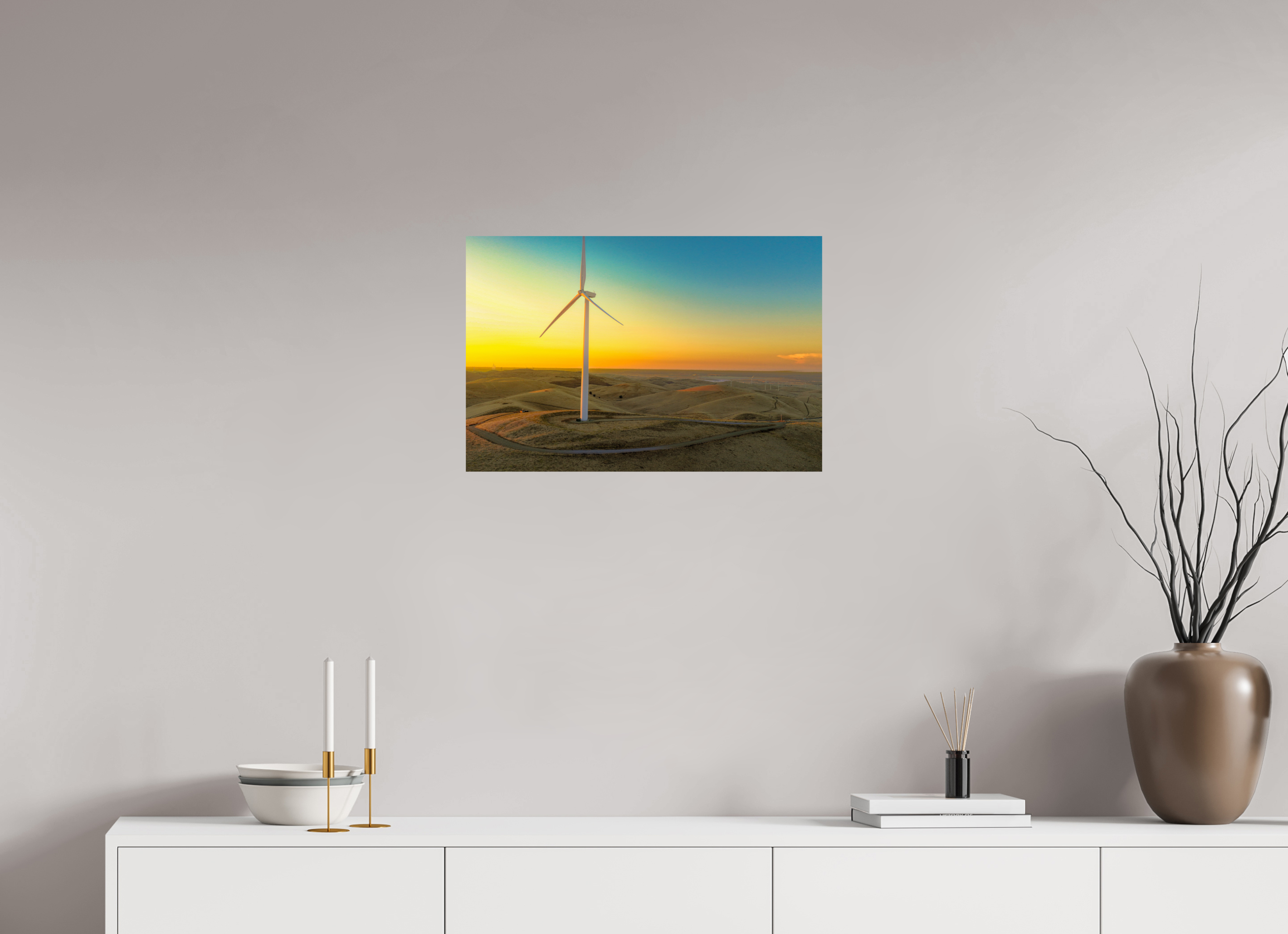 24.2 x 16″, Photo Print On Fuji Crystal DP II Sunset Windmill