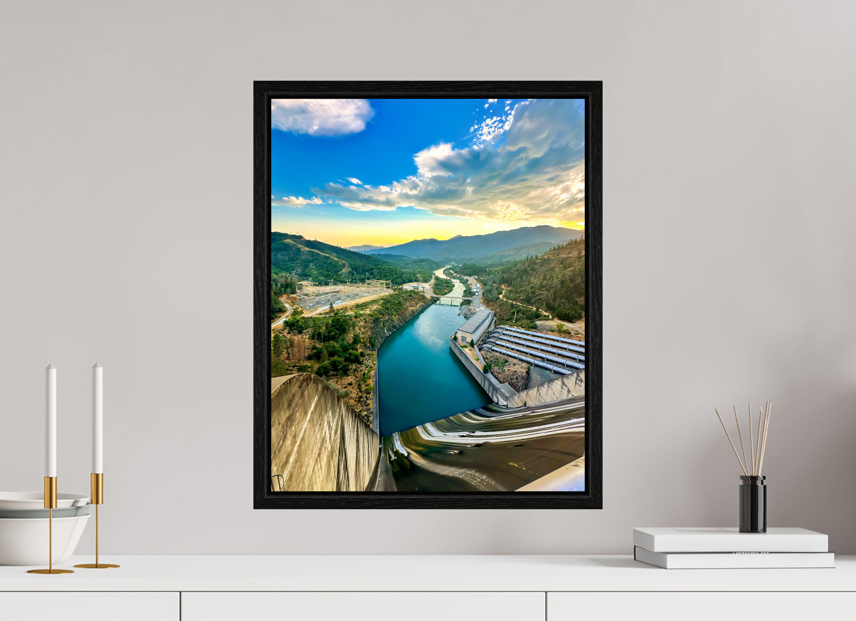 16 x 20″, Floater Frame Shasta lake