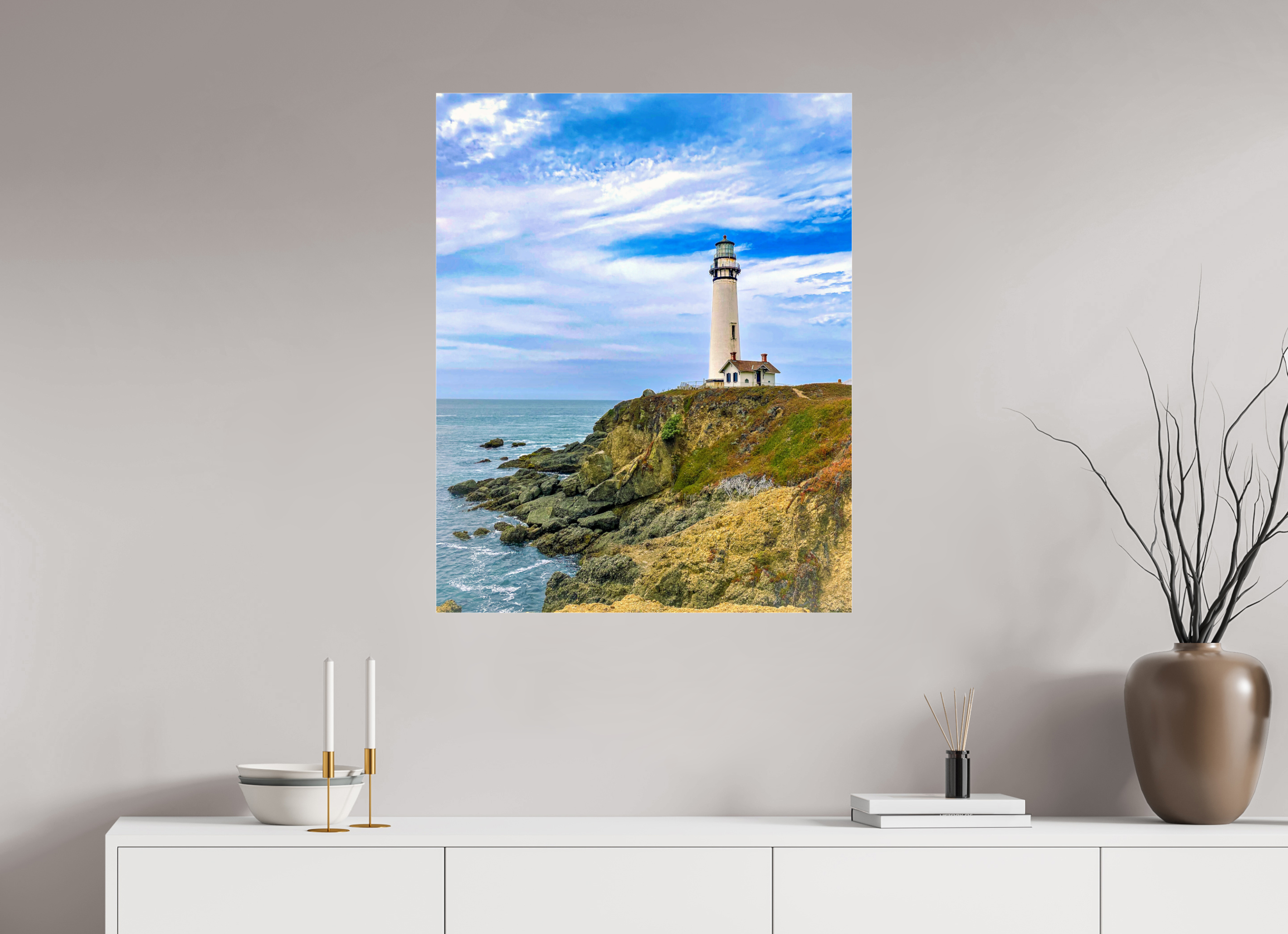 28 x 35″, Photo Print Under Acrylic Glass Pigeon Peak Lighthouse