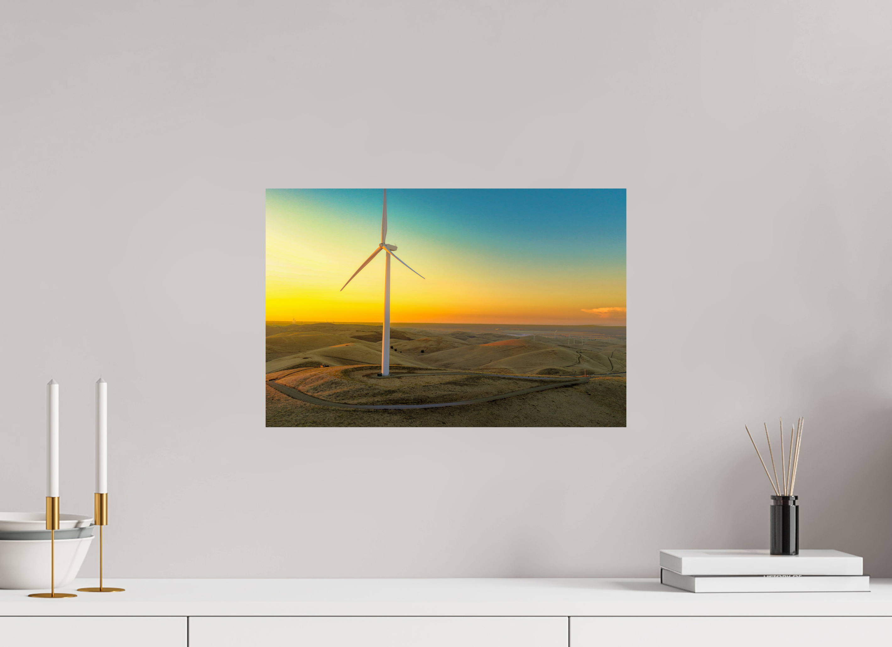 18.1 x 12″, Photo Print On Fuji Crystal DP II Sunset Windmill