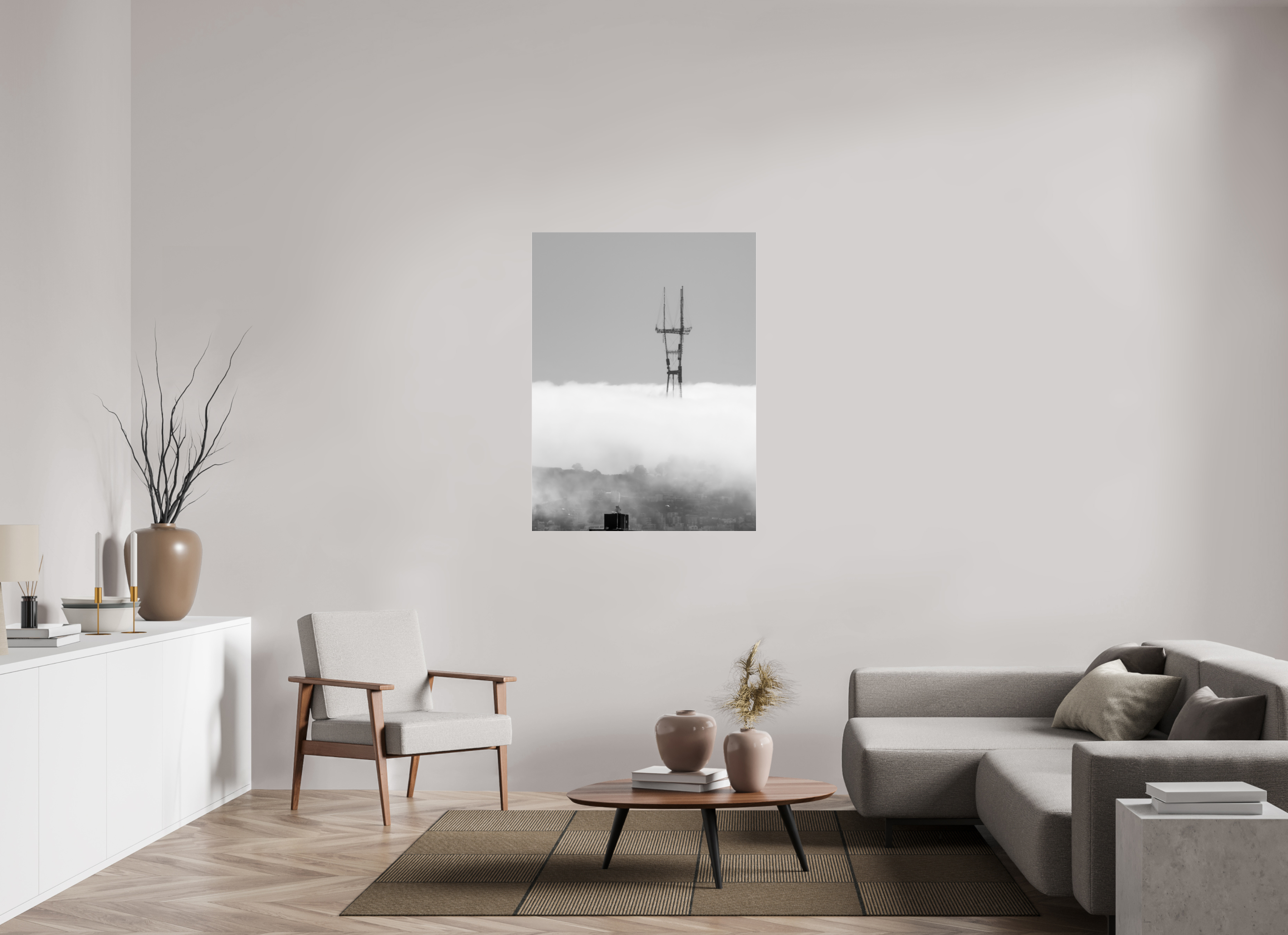 36 x 48″, Photo Print Under Acrylic Glass Pacific Fog
