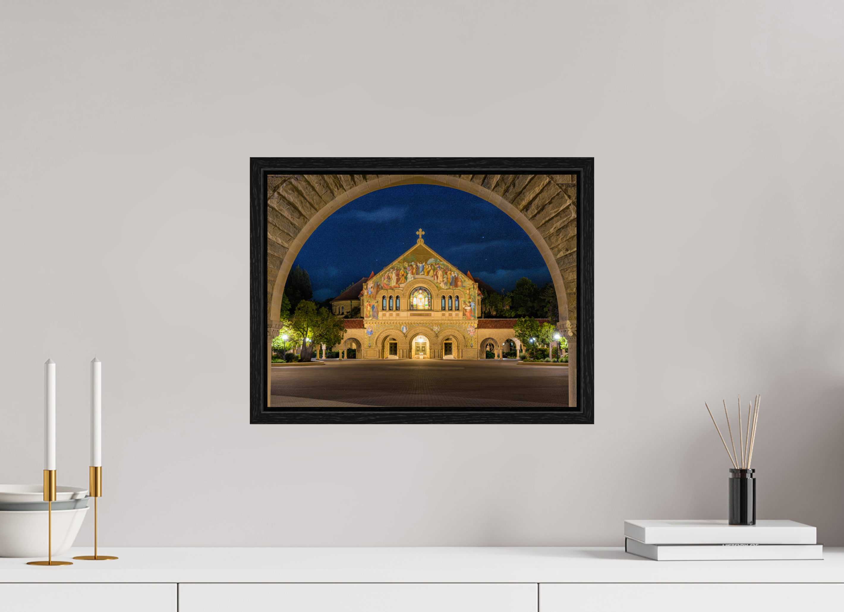 16 x 12″, Floater Frame Stanford Cathedral