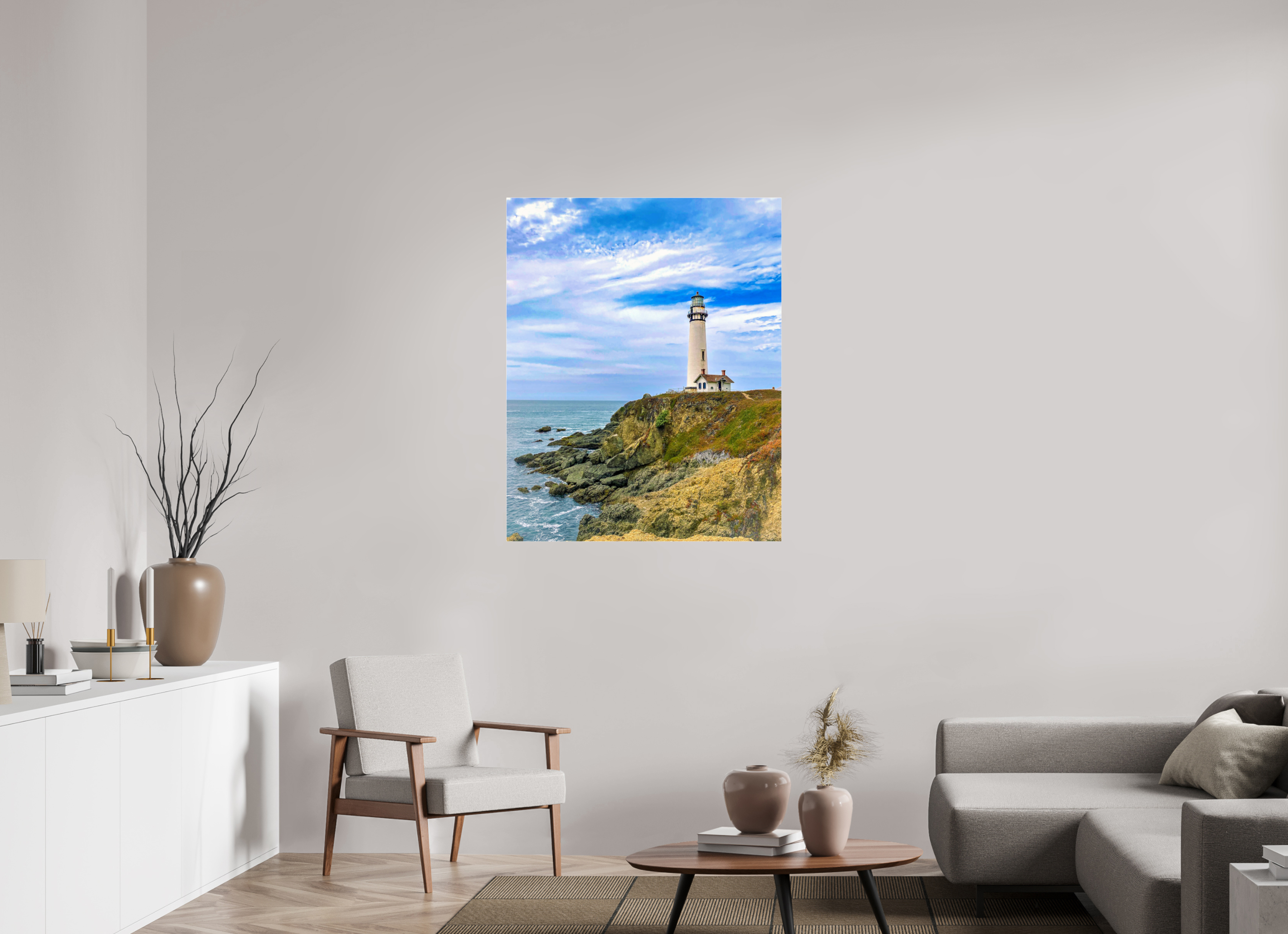 35 x 43.7″, Photo Print Under Acrylic Glass Pigeon Peak Lighthouse