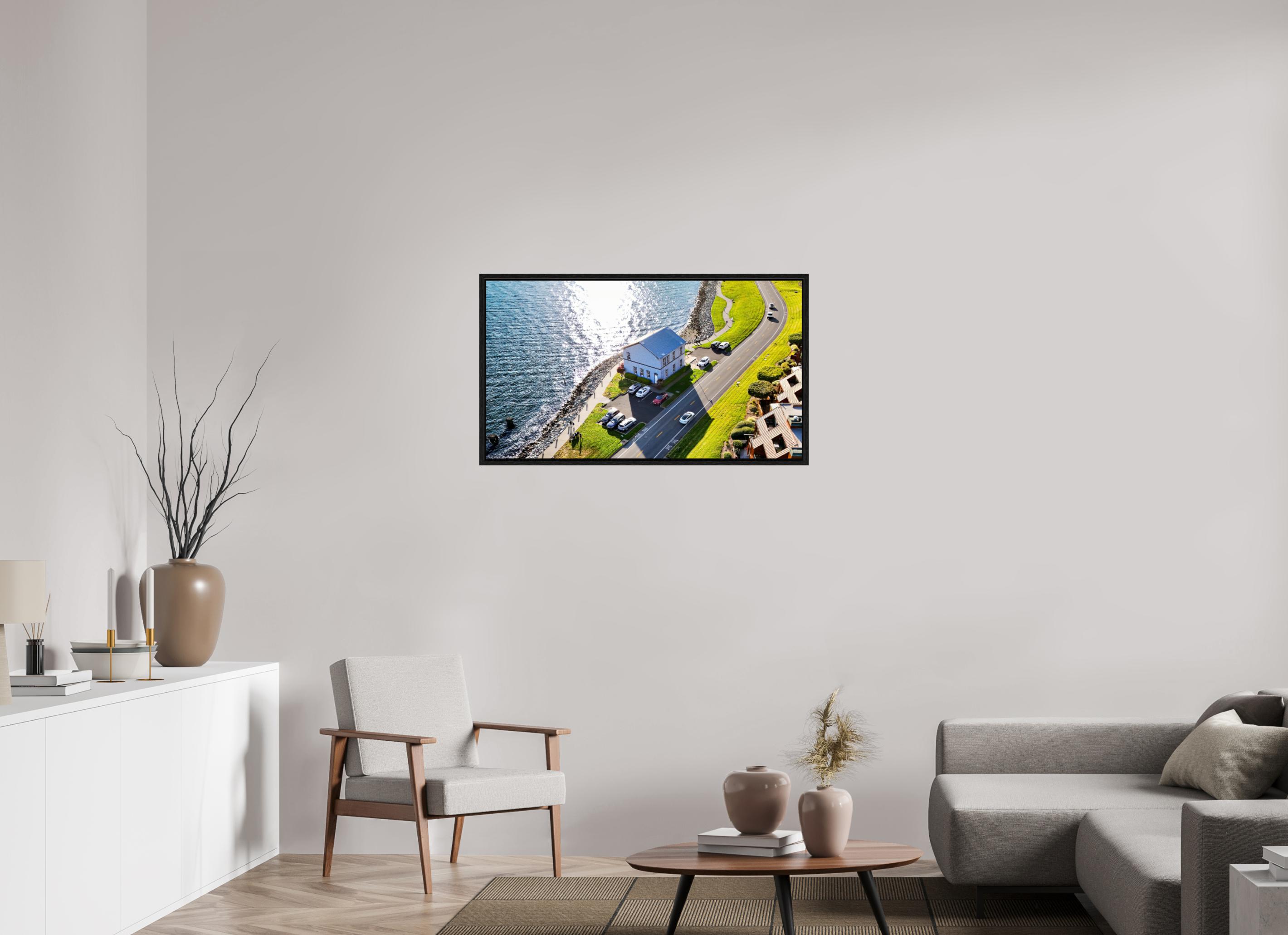 40 x 22.5″, Floater Frame Tiburon Coast