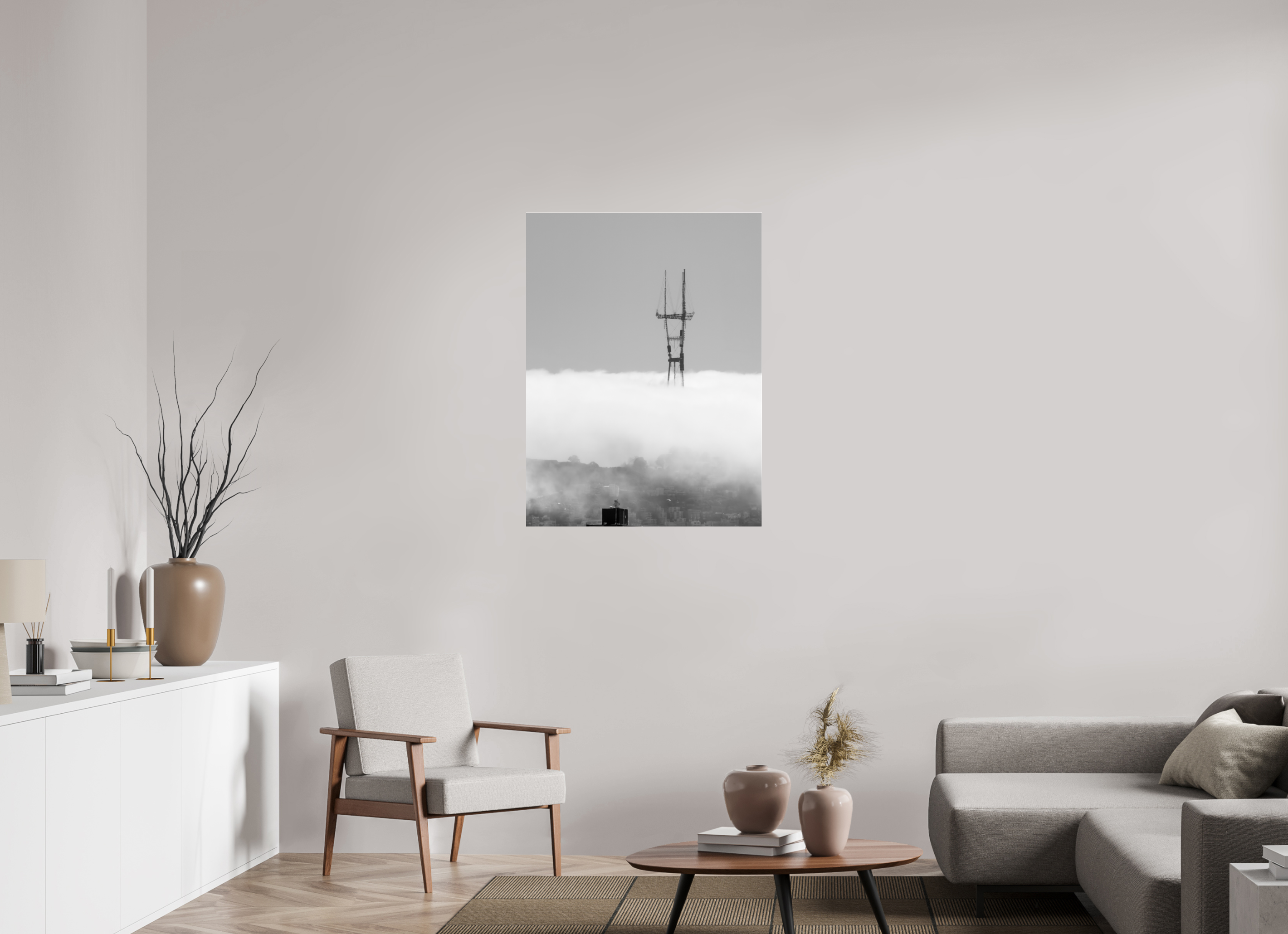 30 x 40″, Photo Print Under Acrylic Glass Pacific Fog